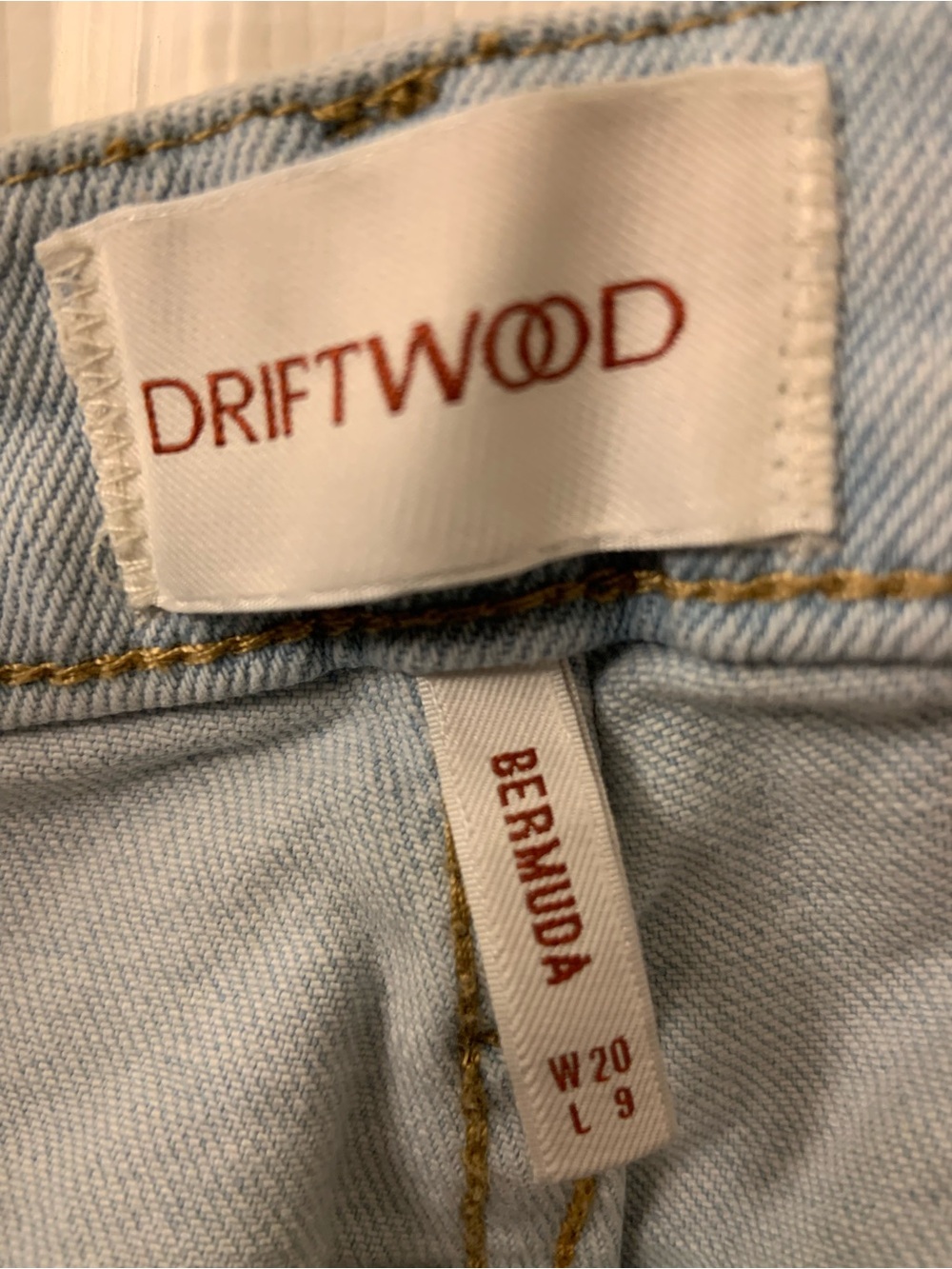 DRIFTWOOD Light Blue Denim Bermuda Daisy Appliqué Shorts - Picture 4 of 4